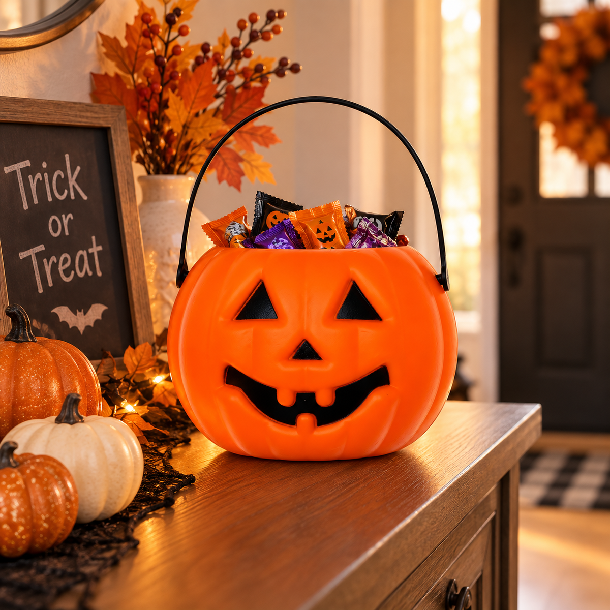 Halloween Pumpkin Basket - 1PC