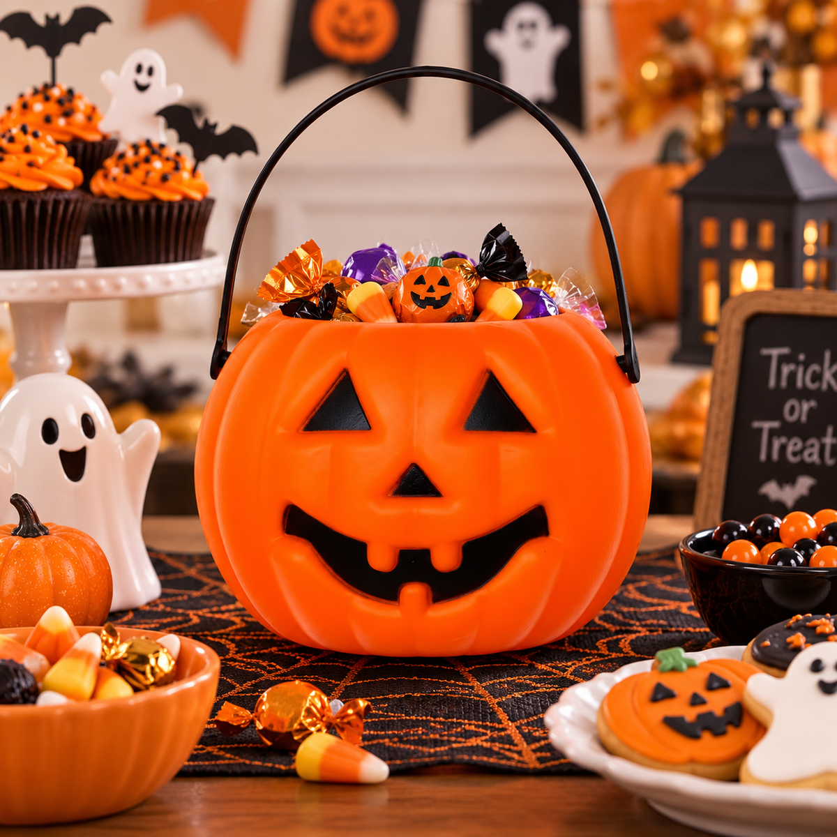 Halloween Pumpkin Basket - 1PC