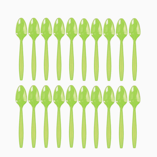 Lime Green Reusable Spoon Set -  20PC