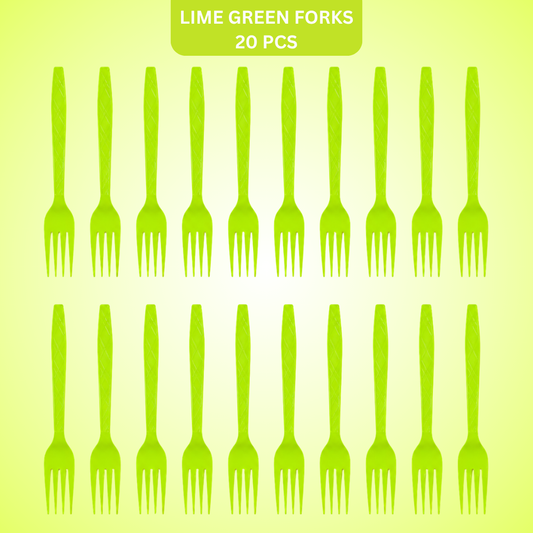 Lime Green Forks - 20PC