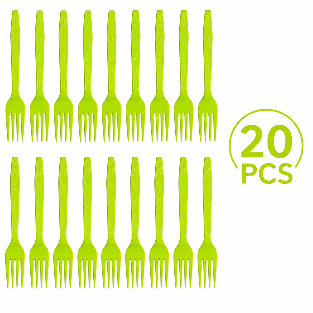 Lime Green Forks - 20PC