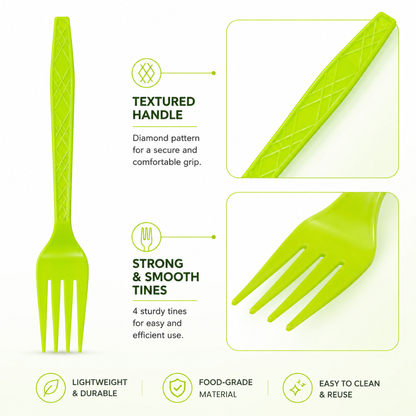 Lime Green Forks - 20PC