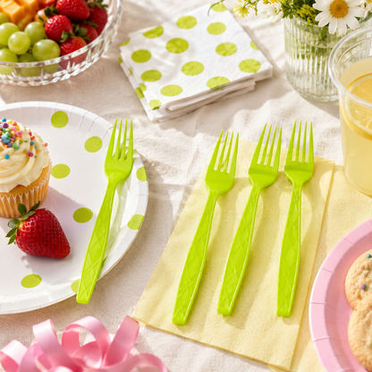 Lime Green Forks - 20PC