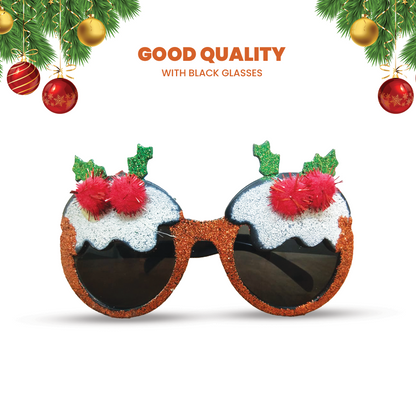 Christmas White & Brown Sunglass - 1PC