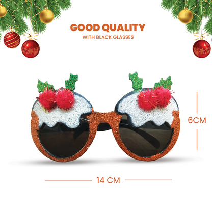 Christmas White & Brown Sunglass - 1PC