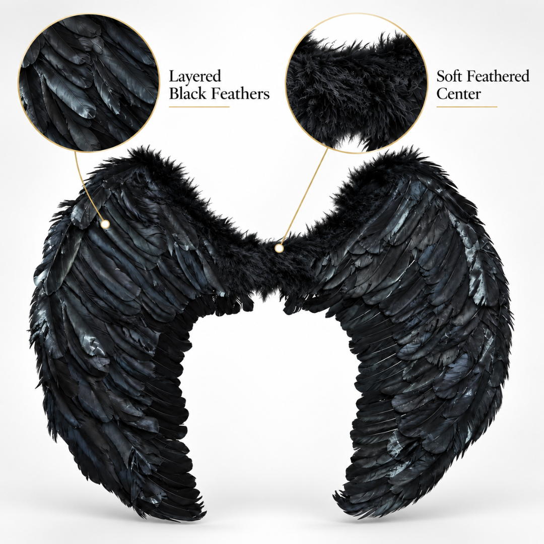 Devil Black Wings for Halloween/ Theme Party - 1PC