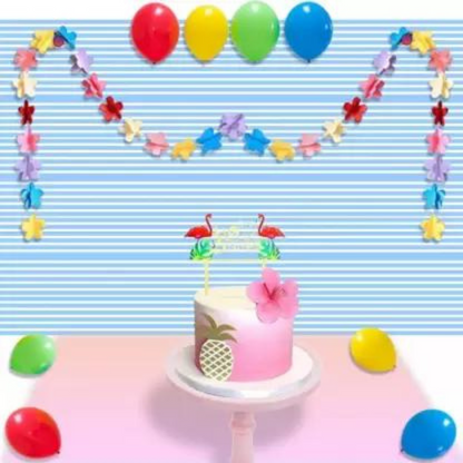 Multi Color 3D Flower String Hanging Decoration
