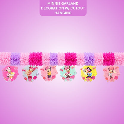 Minnie Mouse Garland Decoration with Cutout Hangings - 10FT