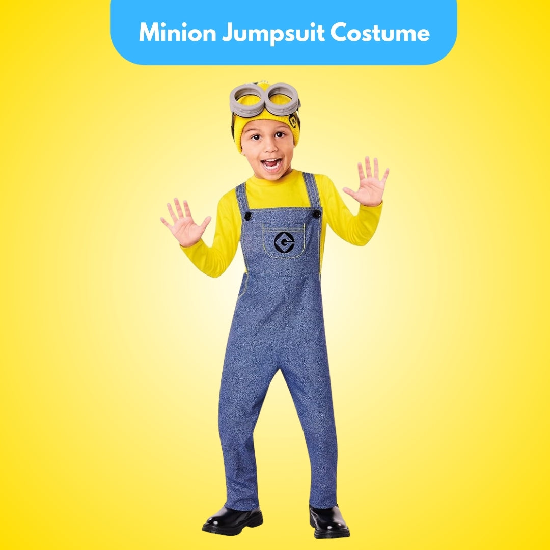 Yellow Minions Despicable Me Jumpsuit Costume - Size M - Age 5 to 7 Years