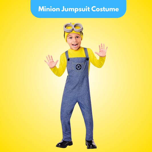 Yellow Minions Despicable Me Jumpsuit Costume - Size M - Age 5 to 7 Years