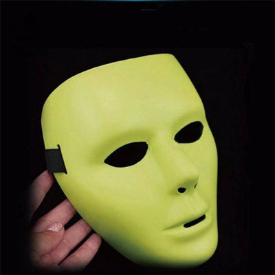 Glow In The Dark Stone Man Face Mask - 1PC - Wanna Party - front view