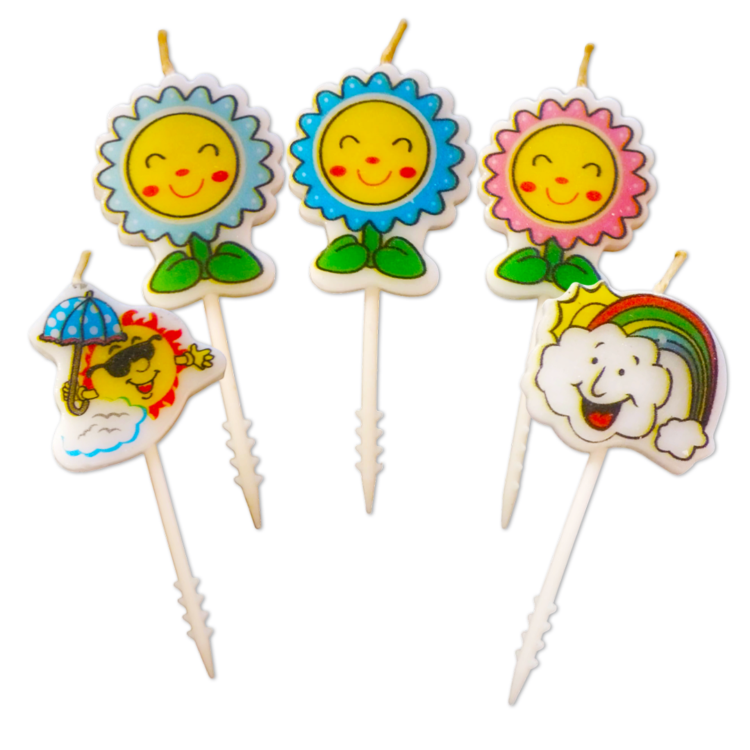 Fun In The Sun Candle on the Stick - 5PC