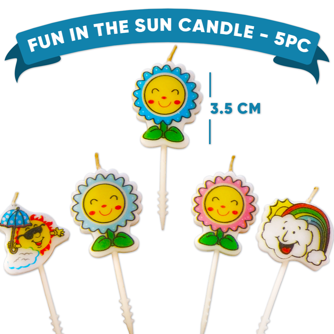 Fun In The Sun Candle on the Stick - 5PC