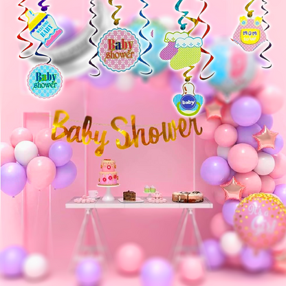 Baby Shower Swirl Decoration - 12 PC