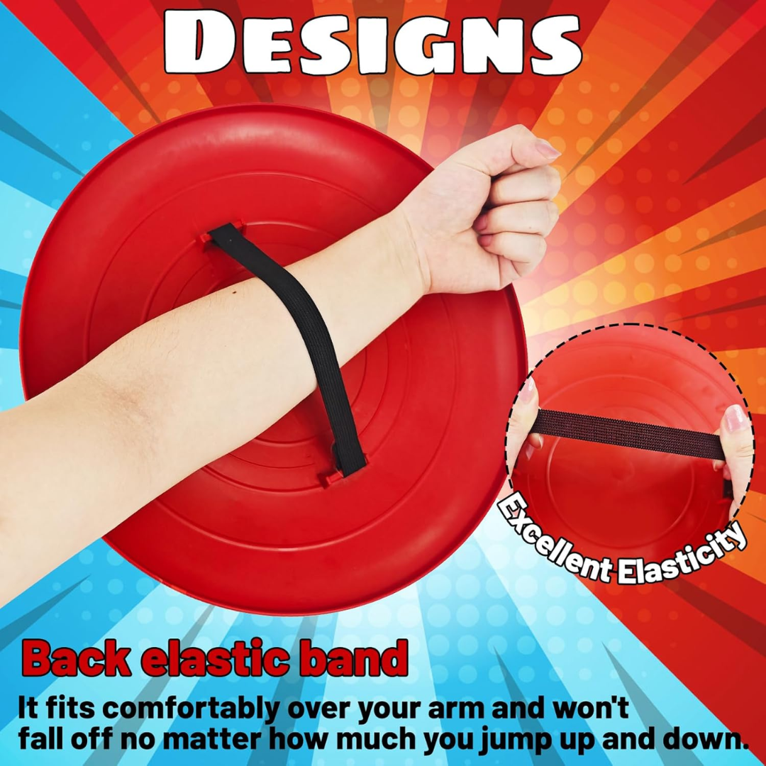 Capt U.S Superhero Circular Shield w/ Body Strap - 16inches - 1PC - Wanna Party - side