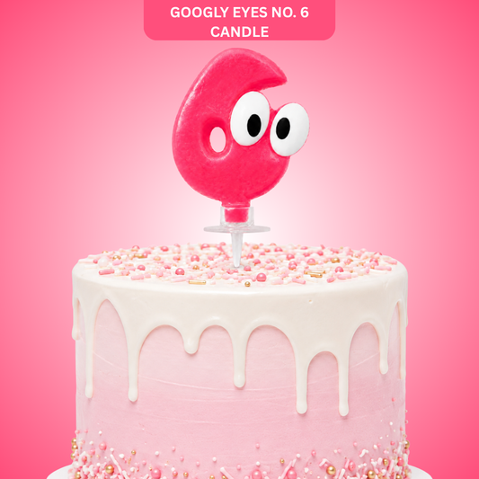 Googly Eyes Numerical No. 6 Candle-1PC
