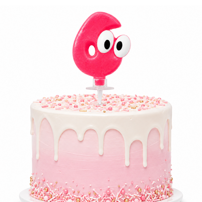 Googly Eyes Numerical No. 6 Candle-1PC
