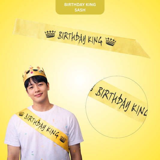 Happy Birthday King Light Up Sash - 1PC