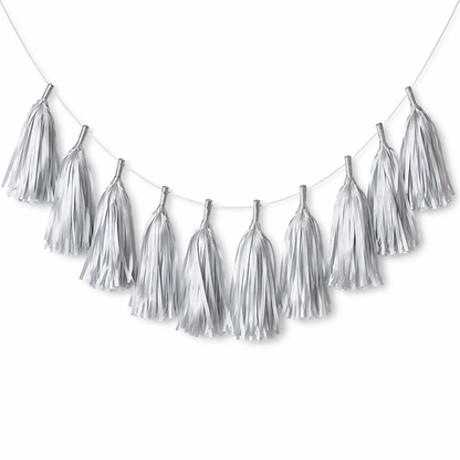 Silver Tassle Garland - 5PC