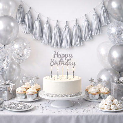Silver Tassle Garland - 5PC