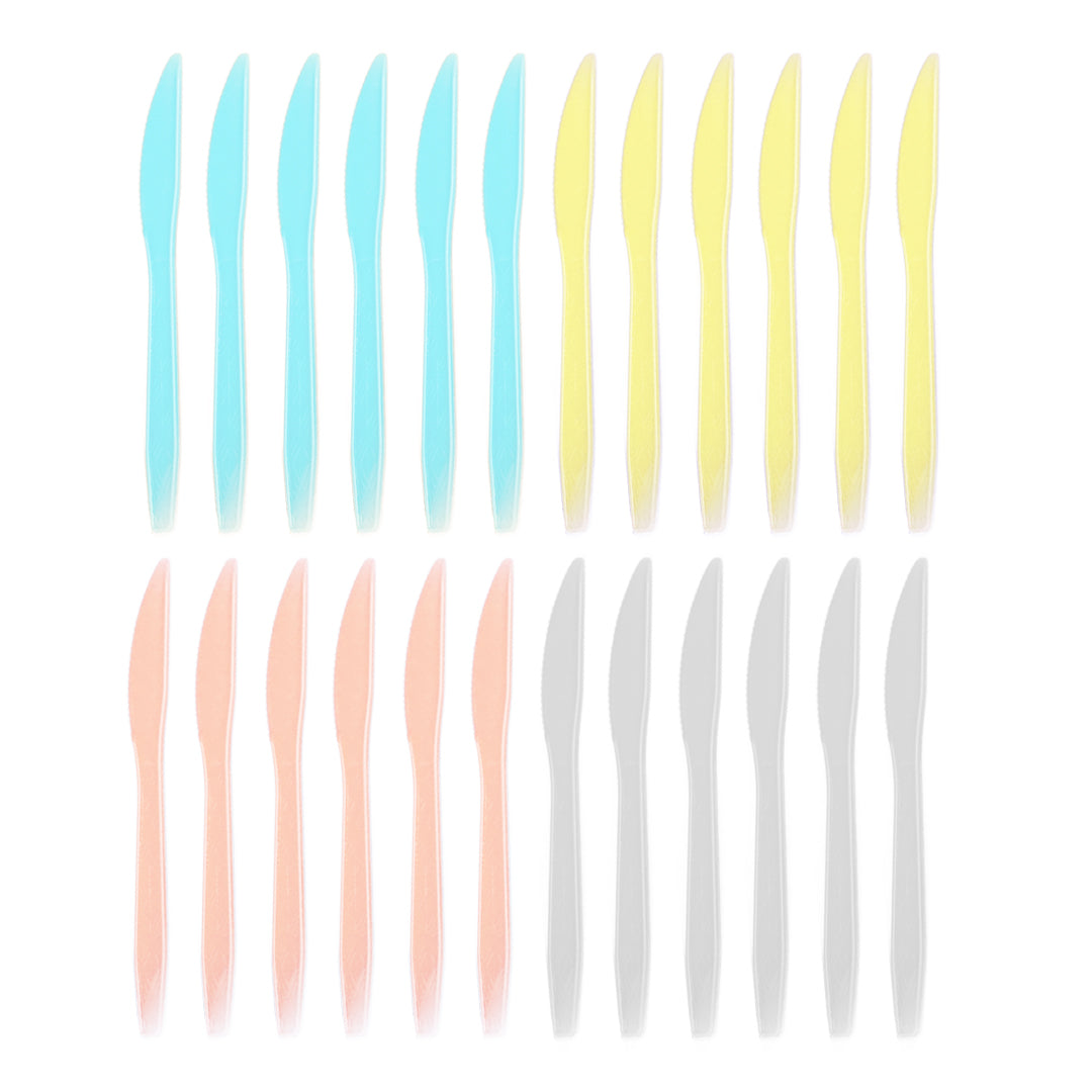 Assorted Pastel Multicolor Butter Knife for Tableware Decor - 24PC