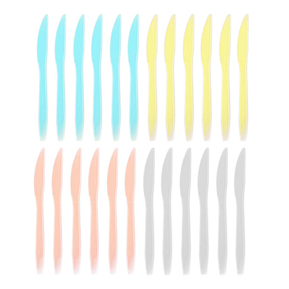 Assorted Pastel Multicolor Butter Knife for Tableware Decor - 24PC