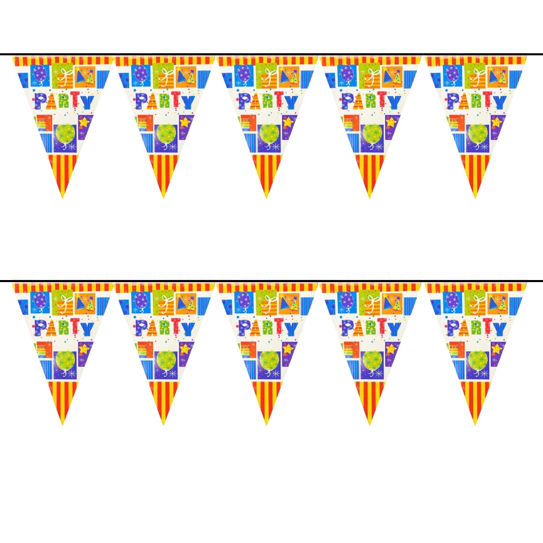 Party Bunting Banner - Over 9 Ft Long Decoration for All Occasions - 1 Pc