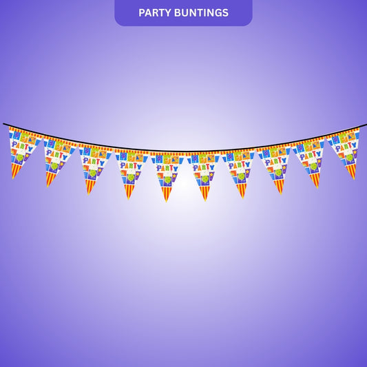 Party Bunting Banner - Over 9 Ft Long Decoration for All Occasions - 1 Pc