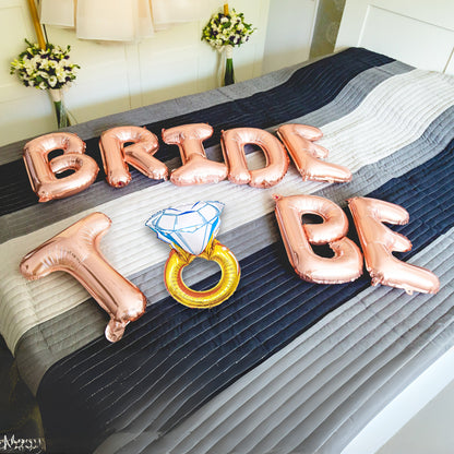 Bride To Be Rose Gold Banner Balloon Set