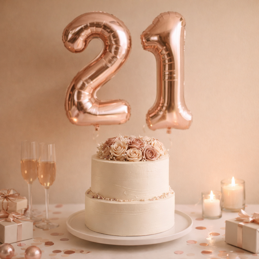 Wanna Party Rose Gold Number 1 Foil Balloon 40 Inch | Birthday Anniversary Number Decoration Balloon | Air Filled Party Decor | Numeric Celebration Balloon | 1 Piece