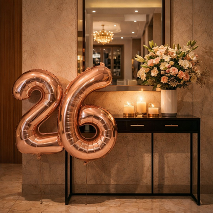40 Numerical 6 Rose Gold Balloon