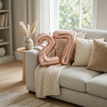 40 Numerical 7 Rose Gold Balloon