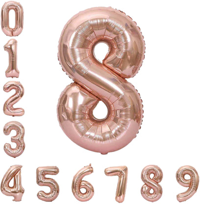 40 Numerical 8 Rose Gold Balloon