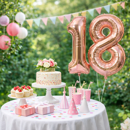40 Numerical 8 Rose Gold Balloon