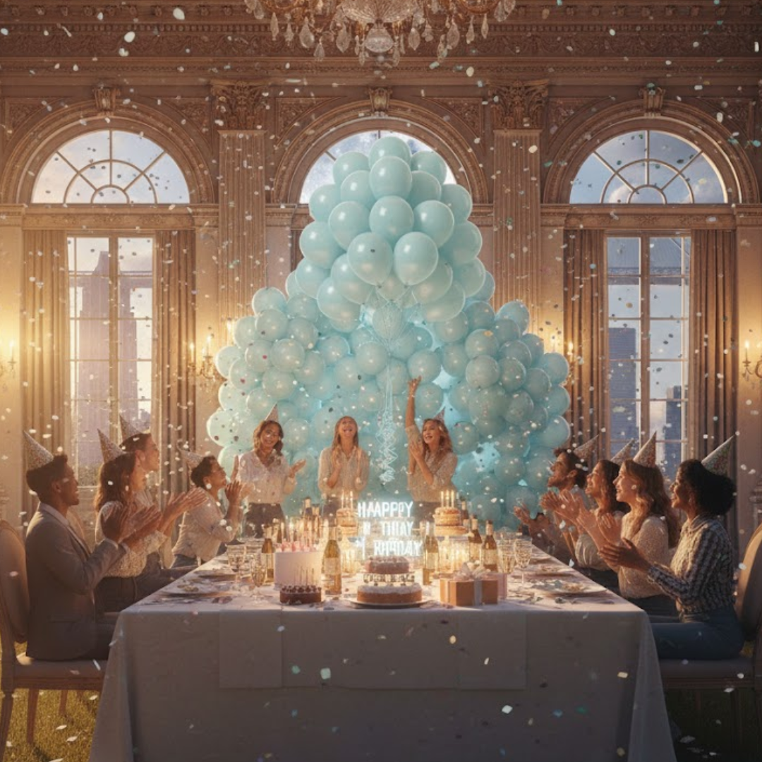 Light Blue Latex Balloons 10" - 20PC