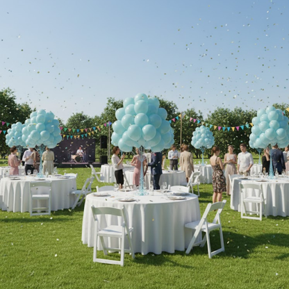 Light Blue Latex Balloons 10" - 20PC