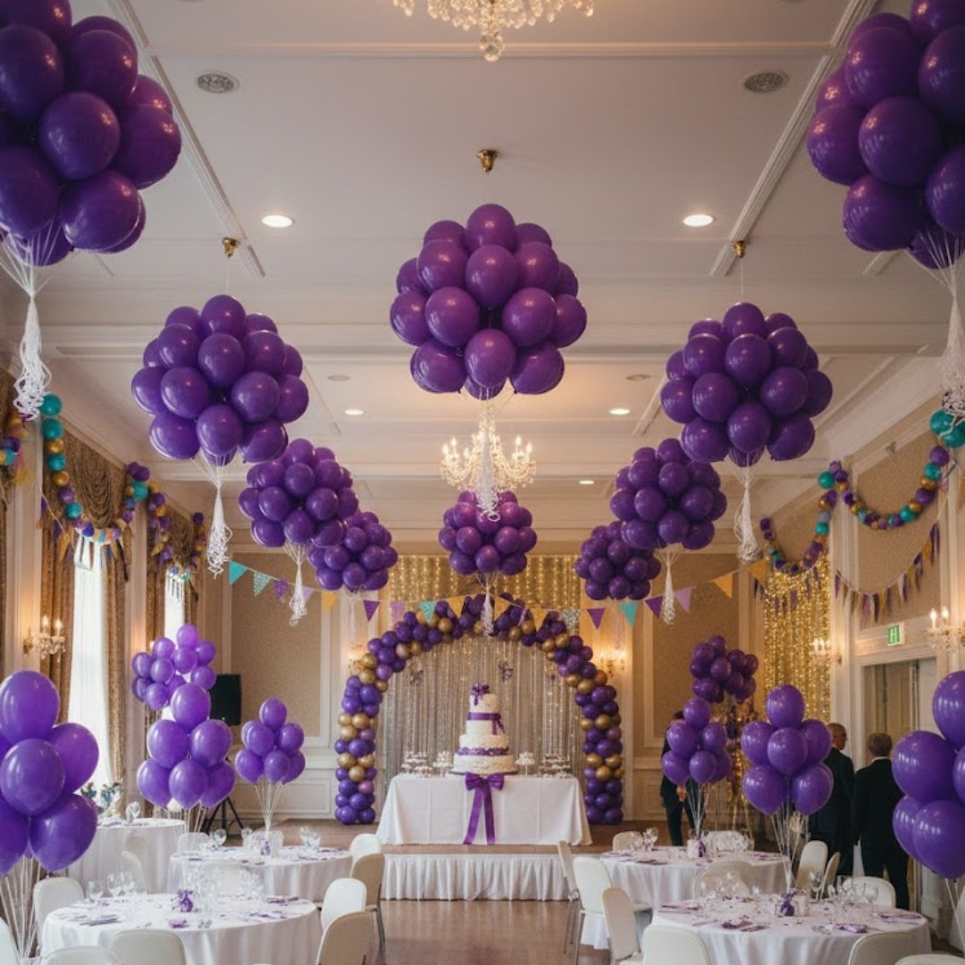 Balloon in a Can Purple Latex Balloons (Pack of 20)