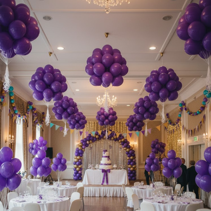 Balloon in a Can Purple Latex Balloons (Pack of 20)