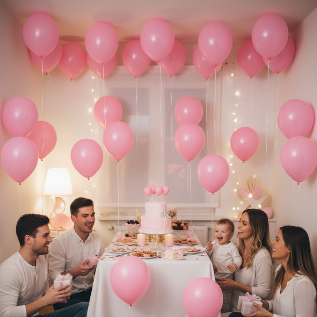 Balloon in a Can Light Pink Latex Balloons (Pack of 20)