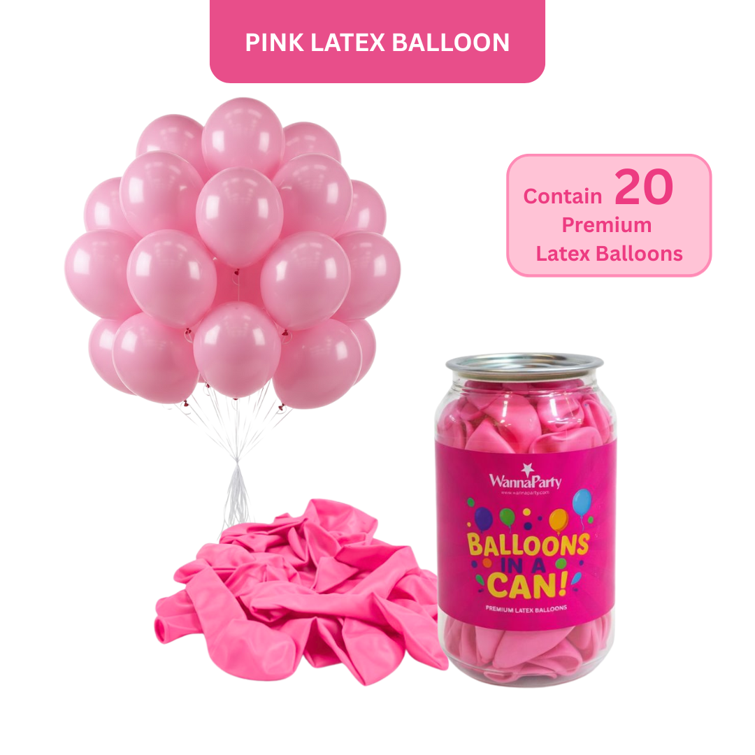 Balloon in a Can Light Pink Latex Balloons (Pack of 20)