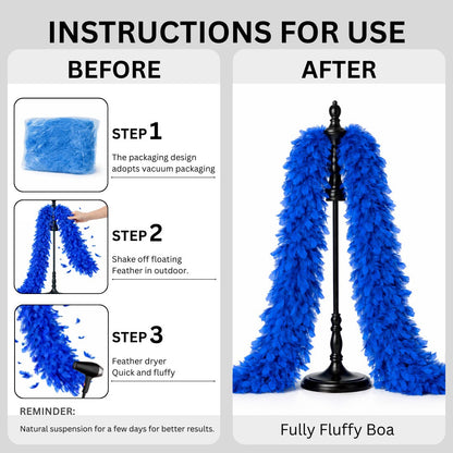 Feather Boa Blue