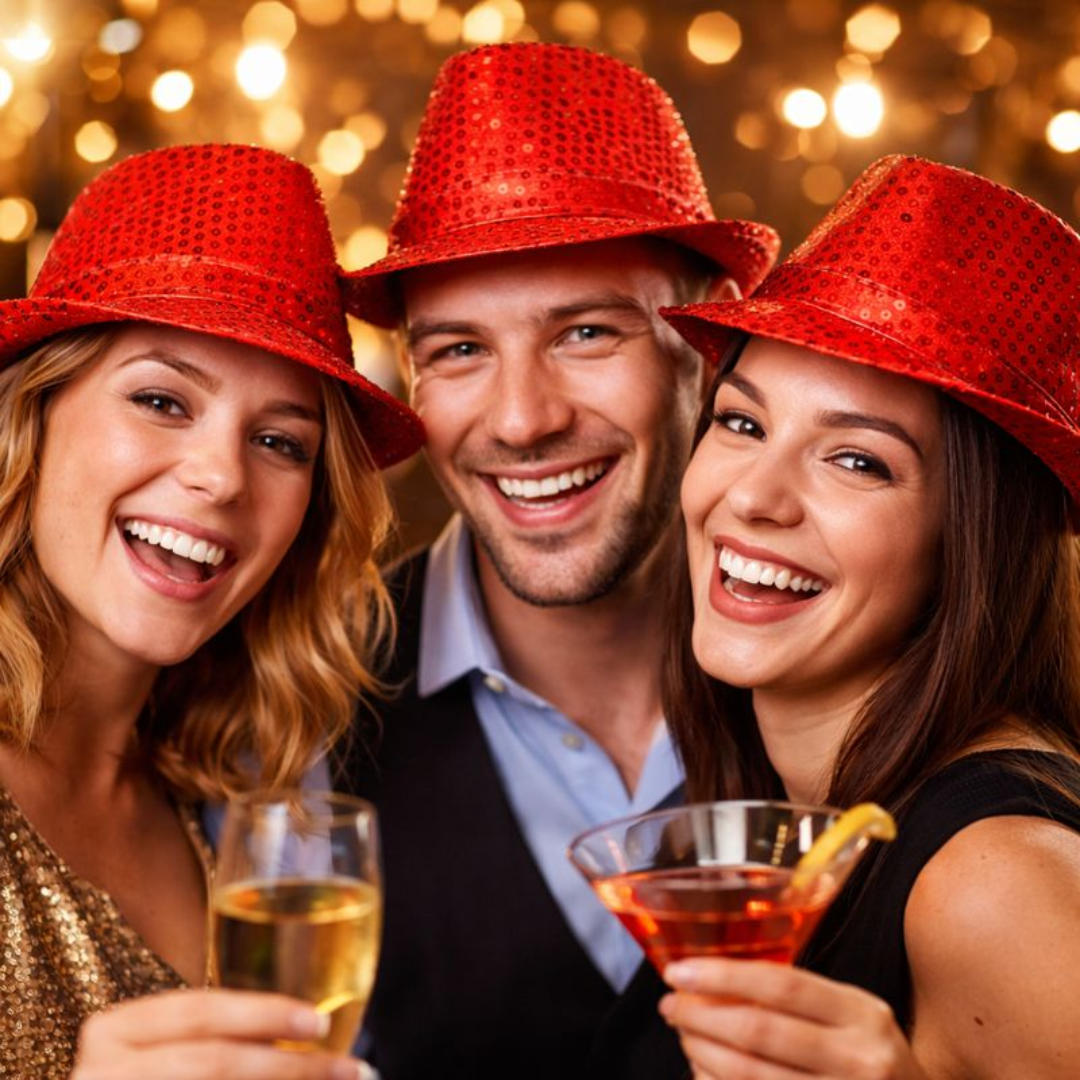Red Sequin Hat for Adults