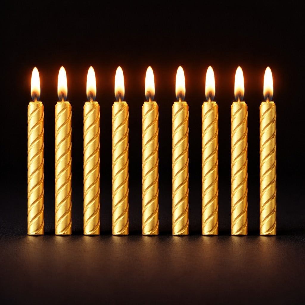 Golden Swirl Candle - 12PC