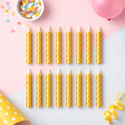 Golden Swirl Candle - 12PC