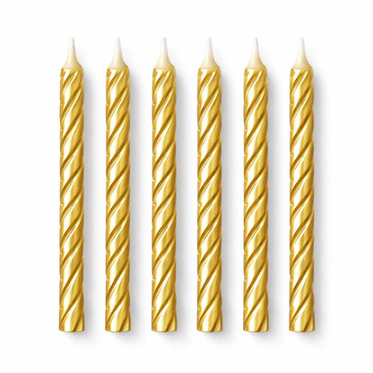 Golden Swirl Candle - 12PC