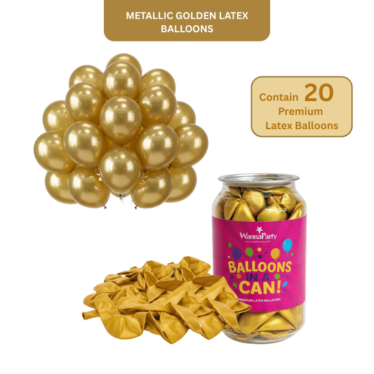 Metallic Gold Latex Balloons 10" - 20PC