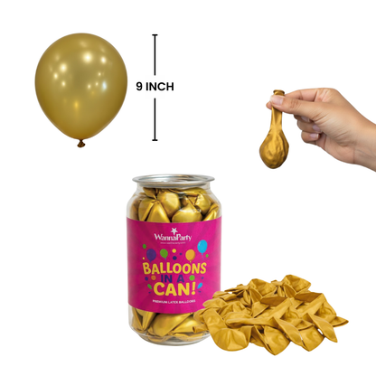 Balloon in a Can  Golden Latex Balloons (Pack of 20)
