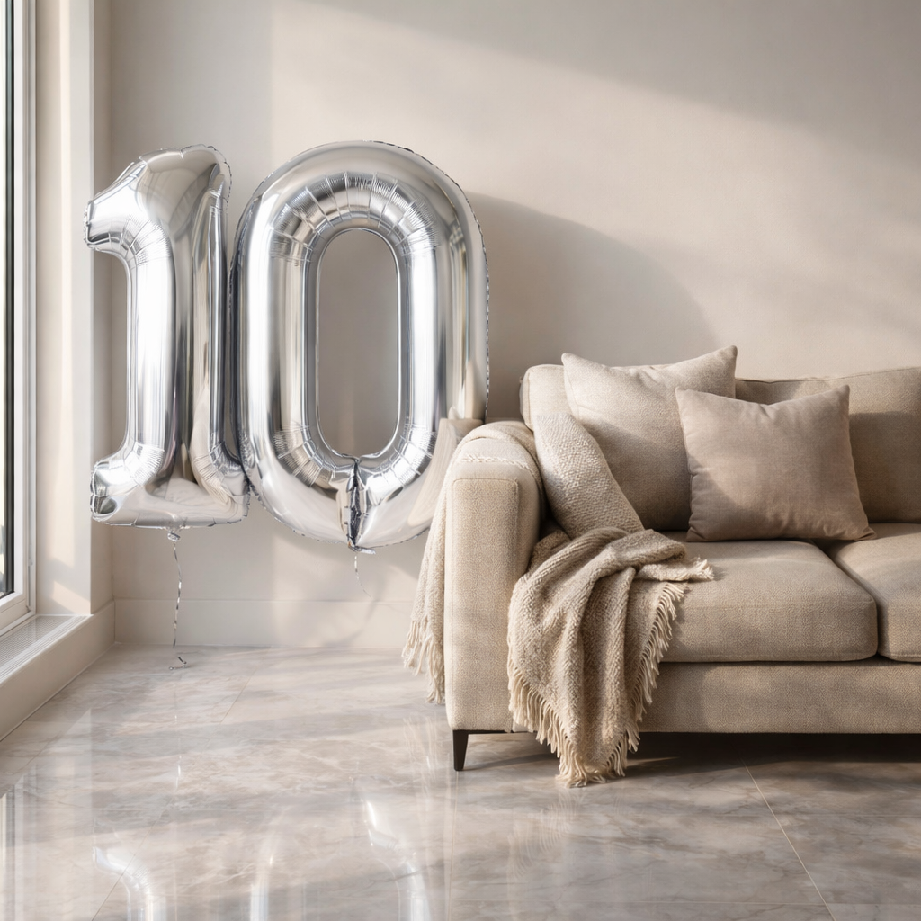 Silver Number 1 Foil Balloon 40 Inch  Air Filled Pack of 1