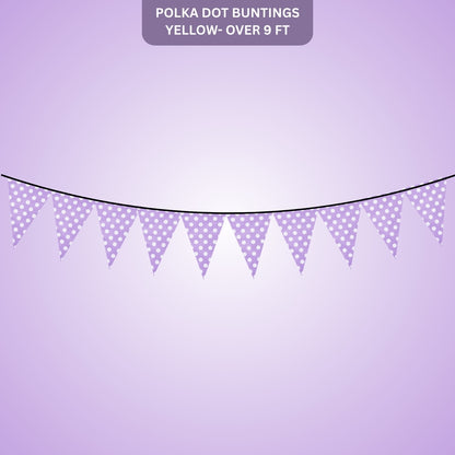 Polka Dot Buntings Purple - 9 FT - 1PC