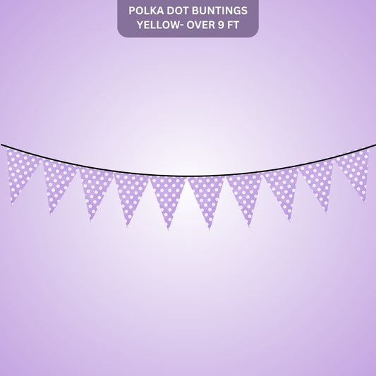 Polka Dot Buntings Purple - 9 FT - 1PC